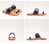 Sam Edelman Margit Nero Pelle Toe Loop Sandalo Donna USA Taglie 6-10 / Nib