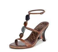 Sam Edelman Sandalo da donna con tacco Massey, color cognac, 38 M
