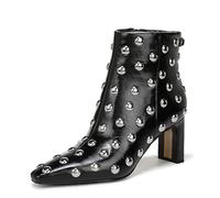 Sam Edelman Stivaletti Saige con borchie da donna, Borchia in vernice nera, 40.5 EU