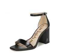 Sam Edelman Women's Ankle Strap Block Heel Heeled-Sandals, Black, 8.5 M