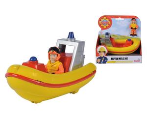 Sam Il Pompiere: Simba Toys - Gommone Neptune Cm.17 Con Personaggio Elvis -