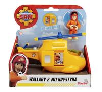 Sam Junior Wallaby 2 - Pompiere con Krystyna, elicottero 17 cm, figura 7 cm, a partire dai 3 anni in su