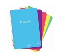 SAM - PACSA Confezione da 5 penne A-4, colori assortiti, 80 fogli, 90 grammi, linea orizzontale 8 cm