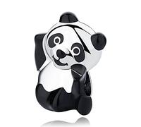 sam panda Ciondoli in argento Sterling 925 compatibili con braccialetti e collane Pandora, regali fai da te per donne e ragazze, Argento sterling, cristallo