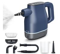Samako AirSteam S1 Pulitore a vapore portatile 1350W - Pulizia rapida e mirata per cucina, bagno, vetri e tessuti, con 7 accessori, touchscreen e sicurezza bambini