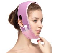 Samameca - Maschera a V Line per sollevamento del mento, con cinghia per dormire, riutilizzabile, per sollevamento del viso, anti-invecchiamento, design confortevole e regolabile, per donne e uomini