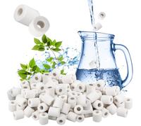 Samamoca 55 perline di ceramica bianca EM filtro acqua del rubinetto, anti-calcare 100% naturale, riutilizzabile, sfere di filtrazione cloro,filtro acqua naturale,sfere filtrazione,purificazione acqua