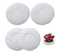 Samamoca Set di 4 coperture lucidanti in lana d'agnello, per lucidatrici auto Einhell Ce-Cb 18/254 Li, Cc-Po 90, per lucidatrici da 220 mm a 250 mm