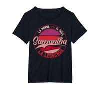 Samantha La Donna Il Mito la Leggenda Maglietta, Donna Plus-Size, Nero, 4X