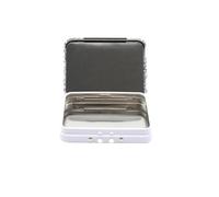 SAMANTHAHALLLTD 1 pezzi 10 x 6,5 cm Ventiquattrore in alluminio con chiusura a Scatto, Mini valigetta banconote in Argento,Scatole Rectangolari con Coperchio Contenitori,per compleanno