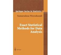 Samaradasa Weerahan Exact Statistical Methods for Data Analys (Copertina rigida)