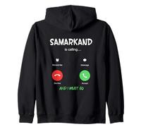 Samarcanda Chiama e Devo Andare in Viaggio in Uzbekistan Felpa con Cappuccio
