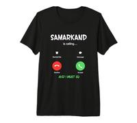 Samarcanda Chiama e Devo Andare in Viaggio in Uzbekistan Maglietta Premium