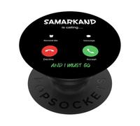 Samarcanda chiama e devo andare in viaggio in Uzbekistan PopSockets PopGrip Adesivo
