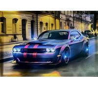 Samarkand - Lights Quadro LED con illuminazione a LED, 65 x 45 cm, con illuminazione US CAR/Sportscar/Movie Car