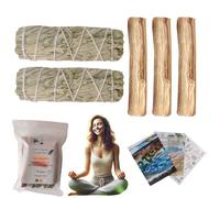 SamayZen - Salvia Bianca per Bruciare e Palo Santo - Pulizia energetica - Sahumerio - salvia bianca sciamanica purificazione - Fatto a Mano, Sostenibile, Aromaterapia, Pulizia Spirituale della Casa