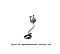 SAMBA 9096 Leggio da marcia per clarinetto basso con anello Ø34 mm per banda