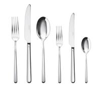Sambonet 52513-83 Linear - Set di Posate da Tavola Monoblocco in Acciaio Inox 18/10, per 6 persone, 36 pezzi: 6 forchette, 6 cucchiai, 6 coltelli, 6 forchette frutta, 6 coltelli frutta, 6 cucchiaini