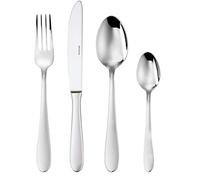Sambonet 52561-81 Astrid Monoblocco in Acciaio Inox 18/10, per 6 Persone, Pezzi: 6 forchette, 6 cucchiai, 6 coltelli, 6 cucchiaini da tè, Inossidabile, Set 24 Posate tavola, unità