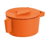 Sambonet Casseruola Alta con Coperchio, Ghisa/Terracotta, Arancio Curry, 0.31 Litri, 10 cm
