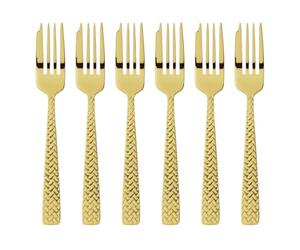 SAMBONET - Confezione Regalo 6 Forchette Dolce Cortina Pvd Gold