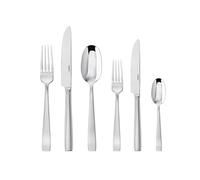 Sambonet Flat 62512-83 Set di Posate da Tavola Monoblocco in Acciaio Inox 18/10, per 6 persone, 36 pezzi: 6 forchette, 6 coltelli, 6 cucchiai, 6 forchette frutta, 6 coltelli frutta, 6 cucchiaini tè