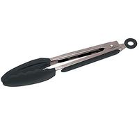 Sambonet Gadgets Pinza a Foglia, Ustensili Cucina per Servire in Tavola, Resiste a Temperature da -40°c a oltre +200°c, in Silicone, Lavabili in Lavastoviglie, Black, 23 cm