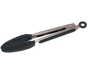 Sambonet Gadgets Pinza a Foglia, Ustensili Cucina per Servire in Tavola, Resiste a Temperature da -40°c a oltre +200°c, in Silicone, Lavabili in Lavastoviglie, Black, 23 cm