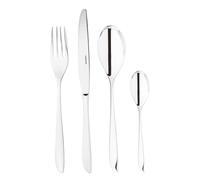 Sambonet Leaf 52163-G2 - Set di Posate da Tavola monoblocco in acciaio inox 18/10, per 12 persone, 48 pezzi: 12 forchette, 12 cucchiai, 12 coltelli, 12 cucchiaini da tè