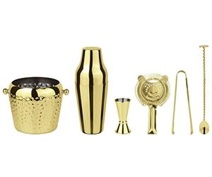 Sambonet Paderno Mixology Set Accessori da Bar, 6 Pezzi Oro