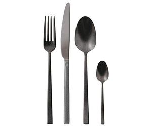 SAMBONET - Rock Diamond Black Nero Set Posate 24 Pezzi Servizio Tavola PVD 52962K81