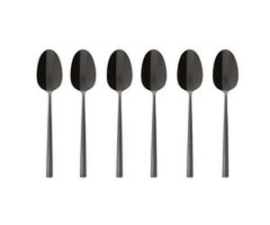 Sambonet Rock PVD 6 Cucchiaini Moka Nero Lucido Posate 52762KA7