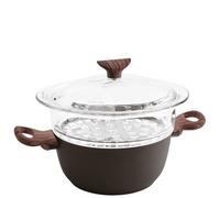 SAMBONET - Vaporiera con Coperchio Rock & Rose Black 20cm Alluminio