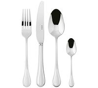 Sambonet Royal 52563-G2 - Set di Posate da Tavola monoblocco in acciaio inox 18/10, per 12 persone, 48 pezzi: 12 forchette, 12 cucchiai, 12 coltelli, 12 cucchiaini da tè