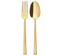 Sambonet Set 2 Posate Servire Rock PVD e Acciaio