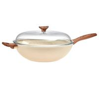 Sambonet - Spadella Wok Antiaderente Bianca con Coperchio Rock 'N' Rose …