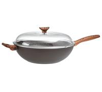 Sambonet - Spadella Wok Antiaderente Nera con Coperchio Rock 'N' Rose