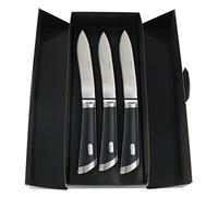 Sambonet Special Knife Edelstahl 18/10 Set di 3 coltelli da Bistecca T-Bone 25,6 cm, Lama Liscia, Acciaio Inossidabile, Nero, 29 x 13 x 6 cm, 3 unità