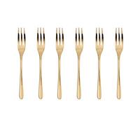 Sambonet - Taste Set di 6 Forchette Dolce in Acciaio Inox, Forchette da Dessert finitura PVD, Lavabili in lavastoviglie, Gold