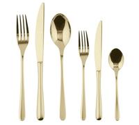 Sambonet - Taste Set di Posate da Tavola per 6 persone, 36 pezzi in Acciaio Inox finitura PVD, Lavabili in lavastoviglie, Champagne