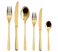 Sambonet - taste Set di Posate da Tavola per 6 persone, 36 pezzi in Acciaio Inox finitura PVD, Lavabili in lavastoviglie, Gold