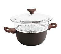 SAMBONET - Vaporiera con Coperchio Rock & Rose Black 20cm Alluminio