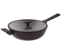 SAMBONET - Wok 1 Manico Cm 30 C/Coperchio Titan Pro Double Induction Alluminio