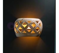 SAMBUCA Applique Lanterna Rustica in Ceramica intagliata