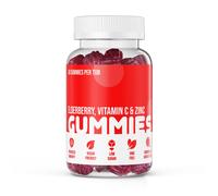 Sambuco + Vitamina C + Zinco Gummies Alto Forza Immunità Supporto Vegani X 60