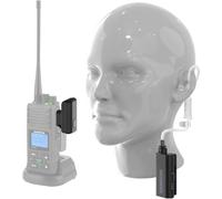 SAMCOM Cuffie wireless con tubo acustico trasparente e dongle a 2 pin, auricolare wireless con microfono PTT altoparlante per radio bidirezionale, radio non inclusa