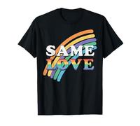 Same Love Rainbow Pride Retro Estetica Maglietta