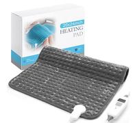 SameBed Cuscino riscaldante elettrico per alleviare il dolore alla schiena e crampi, 6 impostazioni di calore, spegnimento automatico, opzioni di calore umido, cuscinetti riscaldati portatili per