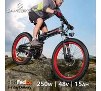 Samebike LO26Plus Bicicletta elettrica pieghevole per adulti 26" Mountain Bike con batteria rimovibile 48V 15Ah