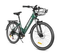 SAMEBIKE RS-A01-PRO Bici Elettrica per Uomo Donna, 26"x2.1" Pneumatico Grasso 36V 15Ah Bicicletta Elettrica Cambio a 7 Velocità (GREEN)